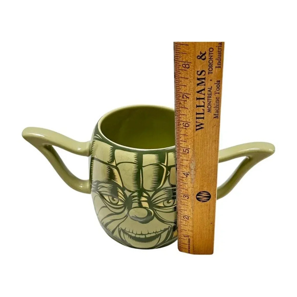Disney Store Star Wars Yoda Mug Green Wide Handles - Picture 9 of 10